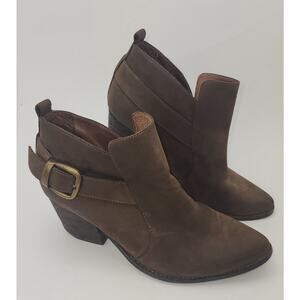 Jeffrey Campbell Ibiza Jonás Leather Brown Booties Size 9.5 Womens